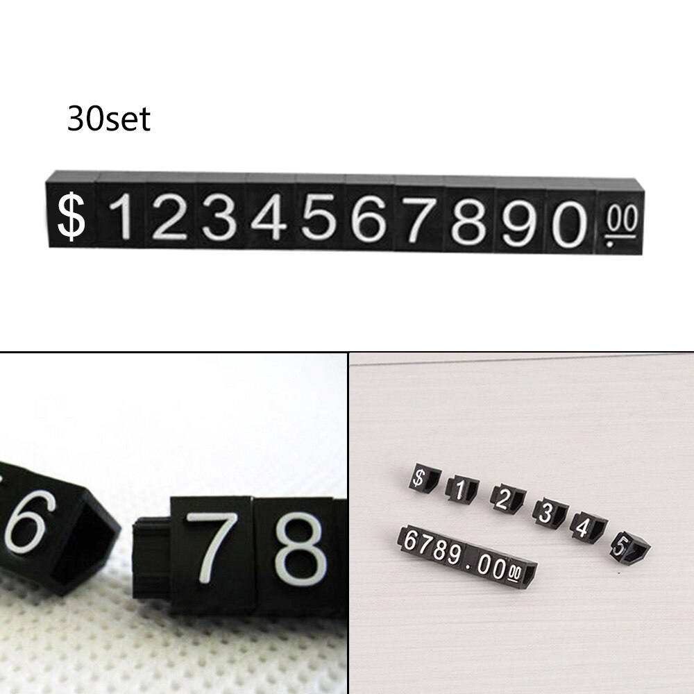 360 Plastic Blokjes Prijs Weergave Tags Verstelbare Nummer Stand Frame Label Shop