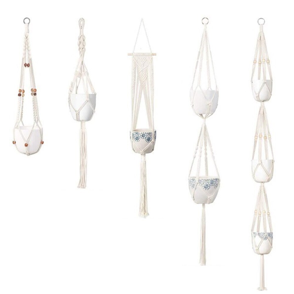 Katoen Gevlochten Hanger Pot Horticultural Vergroe... Grandado