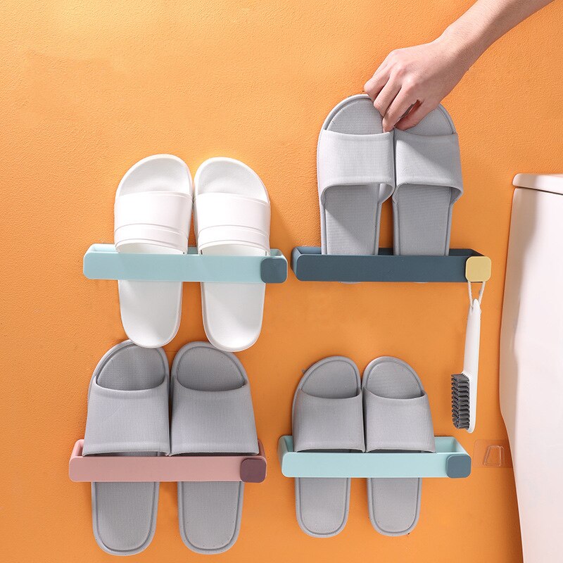 Slipper Gestell selbst klebendes Badezimmer einfacher Slipper Haken WC Drainage Gestell Zauberstab Schlafzimmer Aufbewahrung erschüttert Schuh Wäsche ständer