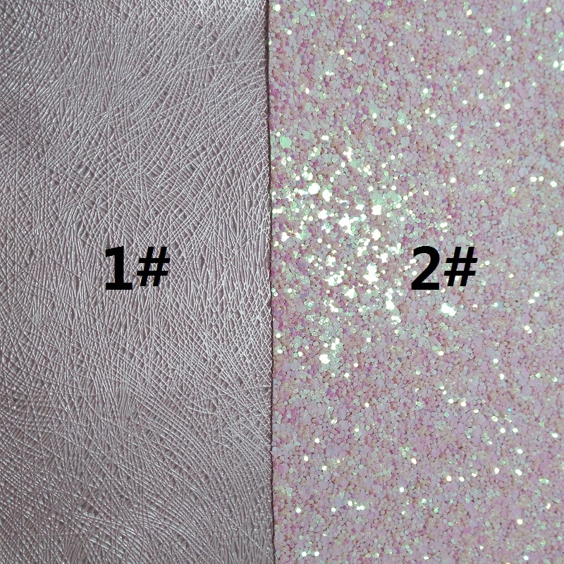Paillettes roses et cuir rose épais pour accessoires de bricolage, 21x29CM, 1 pièce, S130B