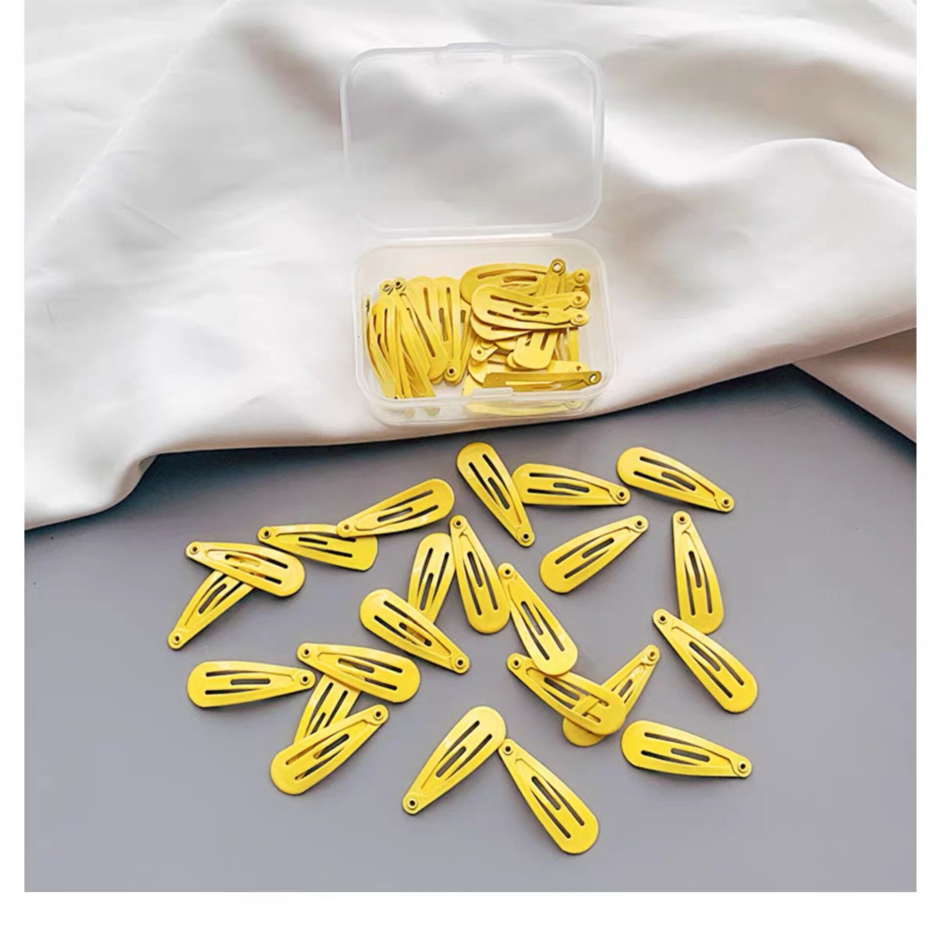 50 pçs/caixa 3cm spray liga drop-shaped crianças grampos de cabelo doce cor bonito meninas acessórios de cabelo bebês barrettes headbands: 4