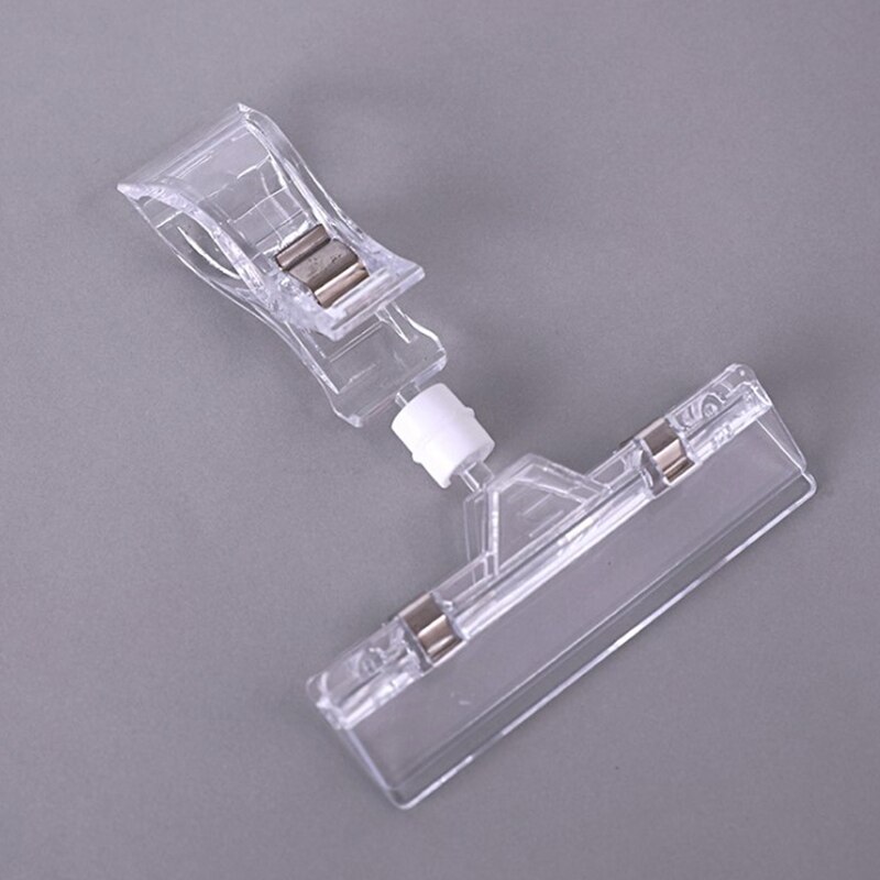 5pcs Plastic Sign Holder Advertising Display Clip Price Tag Stand Racks Price Tickets Label Clip Plastic
