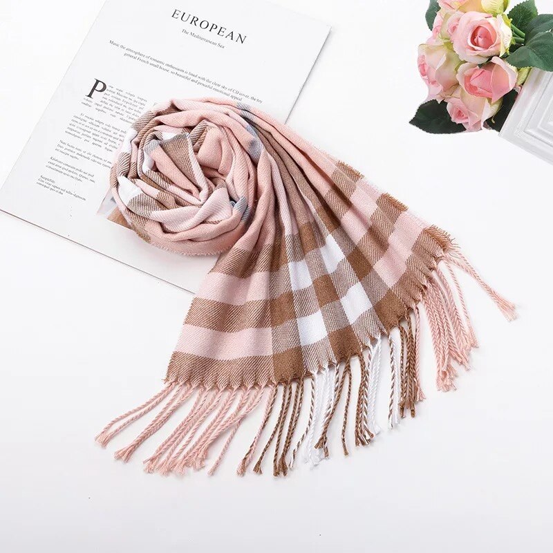 Écharpe pour enfants hiver garçons et filles style classique écharpe cachemire imitation tricot cou écharpe automne bébé mignon sca