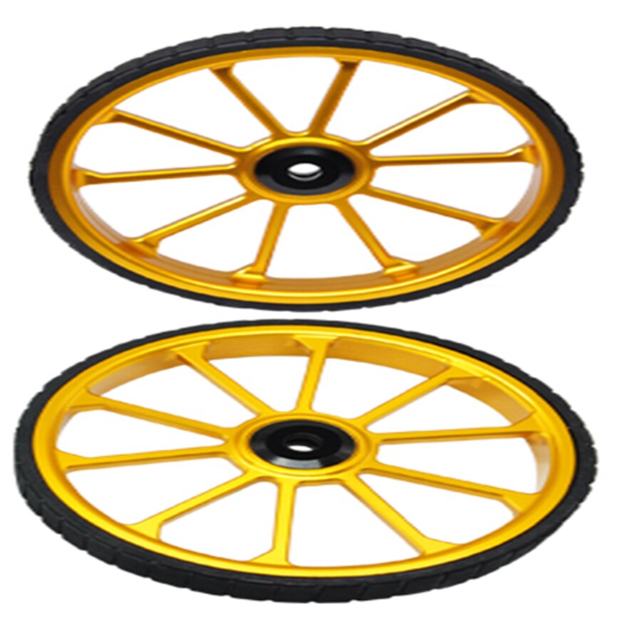 Litepro Falten Fahrrad 100MM Durchmesser Große Einfache Rad Verlängerung Stange Teleskop Legierung Schieben Räder Für Brompton Birdy Fahrrad: 2Stck Gold