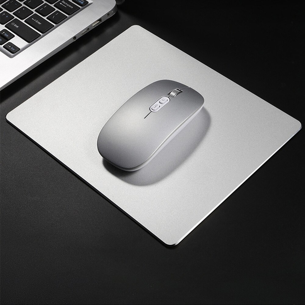 Tapis de souris en aluminium en métal tapis de souris mince magique lisse dur Double face étanche contrôle rapide et précis pour le bureau à la maison