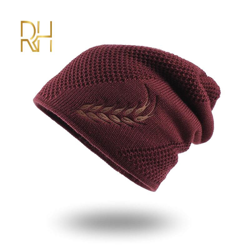Bonnet de ski en tricot pour homme, bandeau Rammstein, chapeau avec crâne froid, brodé,: Rouge