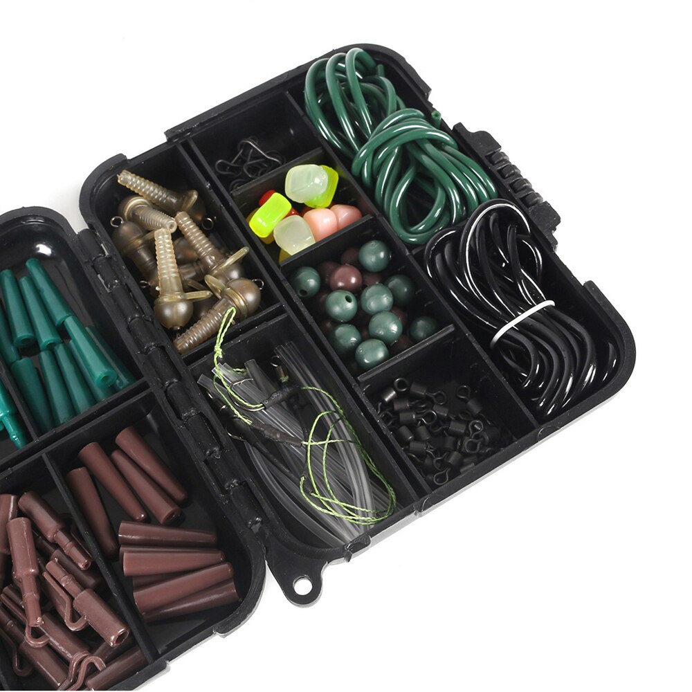Carp Fishing Tackle Kit 254Pcs Carp Fishing Equipment Anti-Tangle Sleeve Line Aligner Bait Carp Hooks Fishing Tackle Box