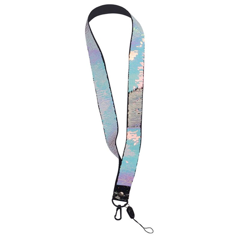 Moda dupla cor lantejoulas tecido de banda larga ajustável cordão do telefone móvel para o iphone 11 xs correia pescoço pendurar corda: 2