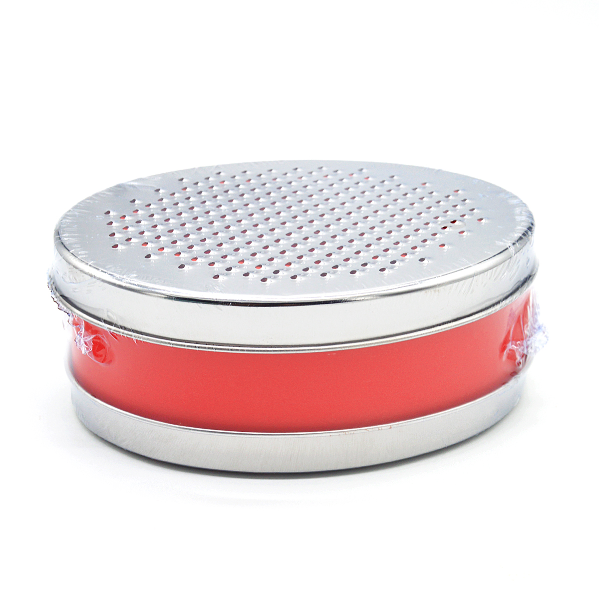 Fiambrera multifuncional de doble cara, rallador de queso con caja, rallador de melón, cortador de vegetales para cocina, utensilios de cocina: Rojo