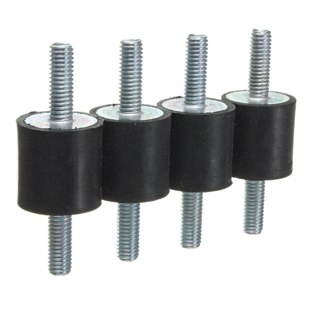 Biltillbehör universella gummi- och stålfästen 4 st 20mm dia  x 20mm lång hane  m6 generator anti vibrationsavgas