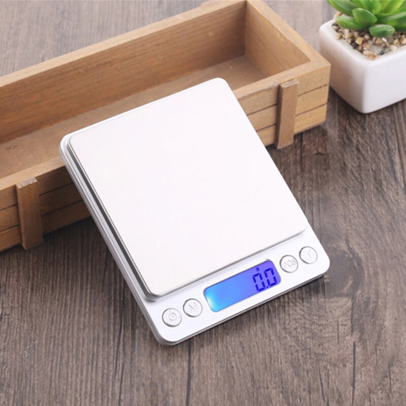1Kgx0.1g Digital Kitchen Scale Mini Pocket Electronic Gram Balance Weight Stainless Steel Precision Jewelry Gold Food Scales