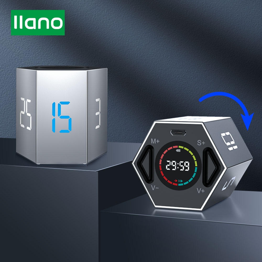 LLANO MINI Gadget USB Timer LED Digital Kitchen Cooking Shower Study Stopwatch Alarm Clock Electronic Cooking Countdown Timer