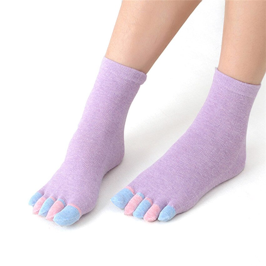 calcetines de algodón con especial de cinco dedos antideslizantes de algodón con agarre completo y talón A1