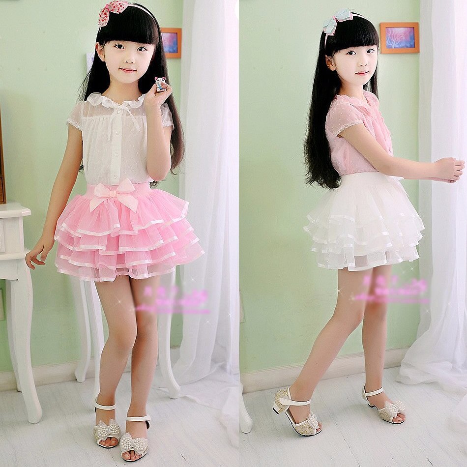 candy color skirt Girls tutu skirts baby ballerina skirt childrens chiffon fluffy pettiskirts kids Hallowmas casual
