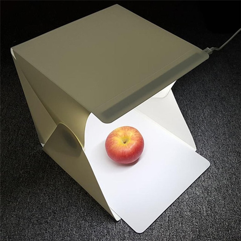 40*40CM Portable pliant Lightbox photographie lumière LED salle Photo Studio lumière tente boîte souple décors pour appareil Photo reflex numérique
