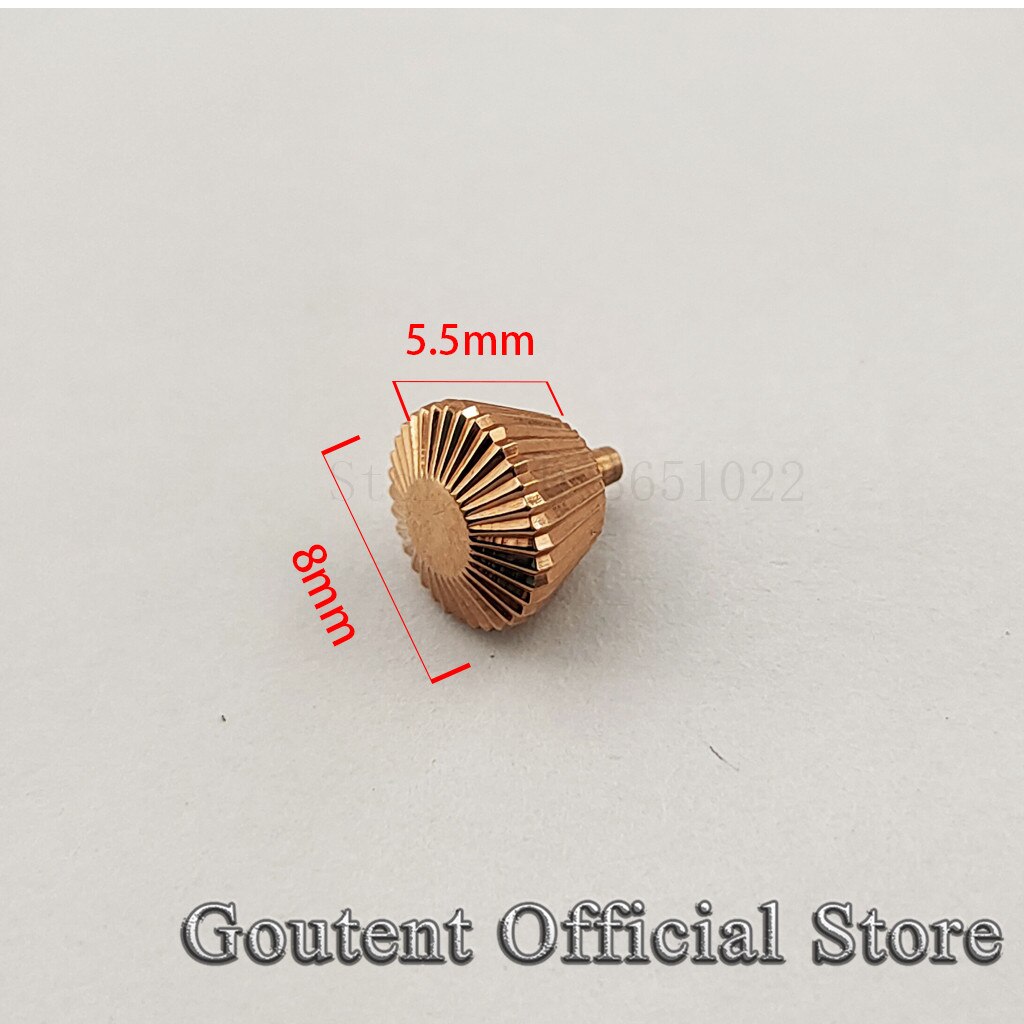 Goutent Rose Gold Steel Watch Crown With Stem Fit 6497/6498 Seagull ST3600/3620 Movement: A5-crown 5