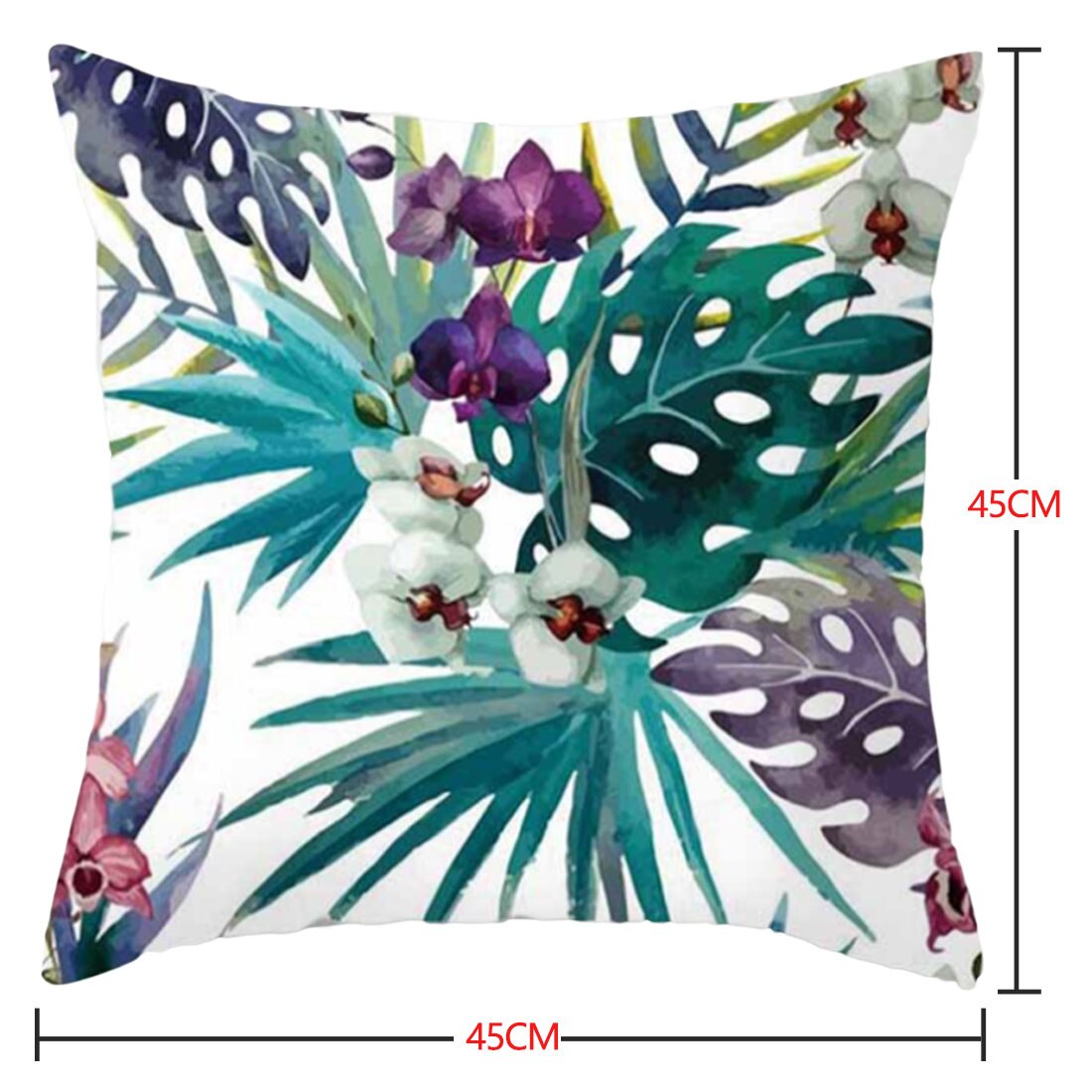45*45cm tropiske træer grøn pude dekorative puder blomsterpude polyester bomuld pude