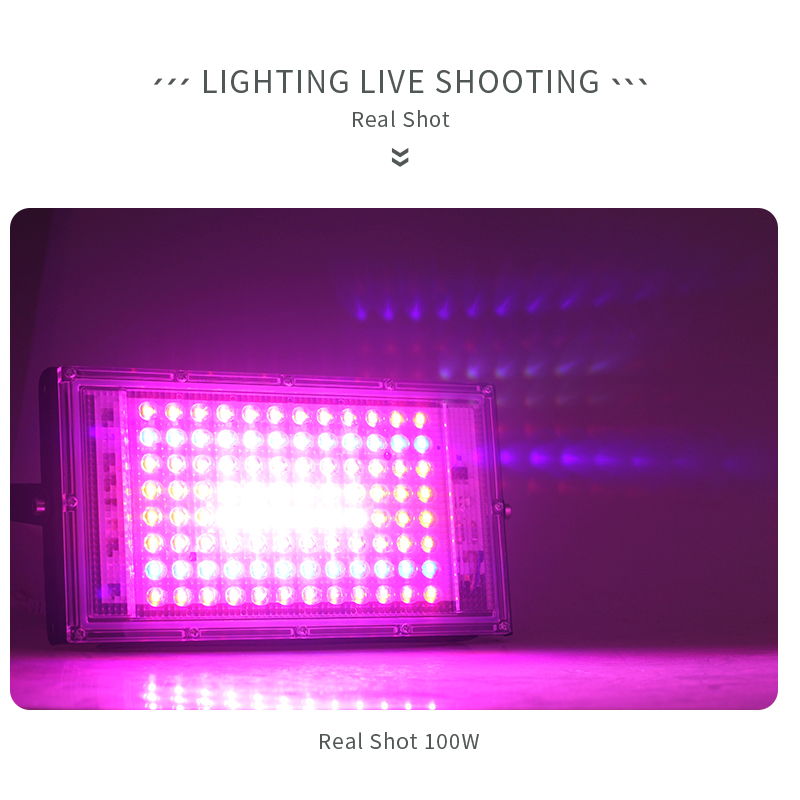 Led-strålkastare 50w led-spotlights 100w led-växtlampor 220v fytolampor gatubelysning fullspektrumlampa för växttillväxtlampa