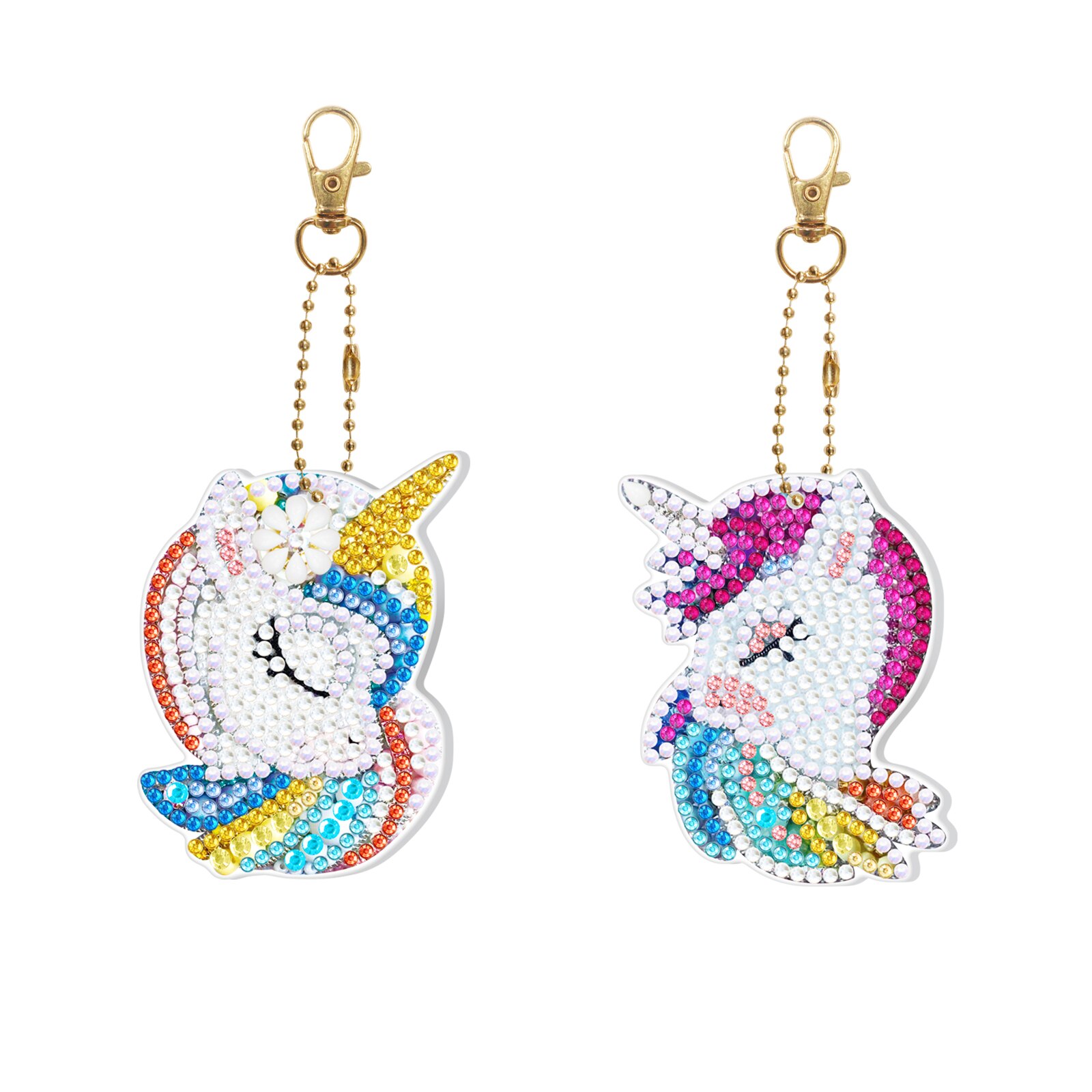 2 Pieces Of 5D Diamond Painting DIY Keychain Double Sided Full Diamond Butterfly Cake Luminous Pendant Bag Accessories Toys: DYSK11