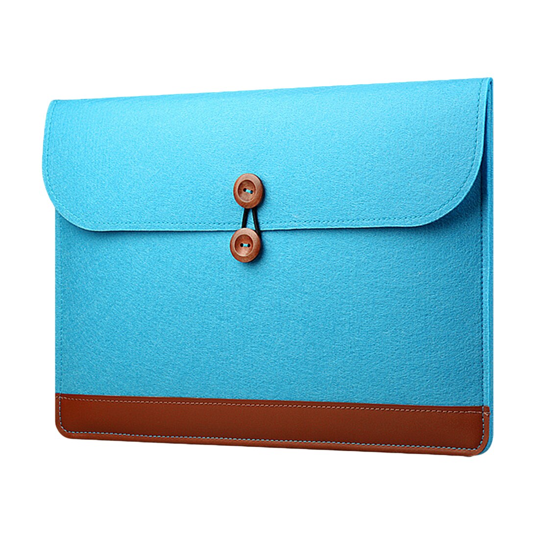 Uldfilt laptop sleeve taske til macbook air pro retina 11 12 13 15 tommer notebook streng håndtaske cover cover til macbook touch bar: Blå / 13.3- tommer