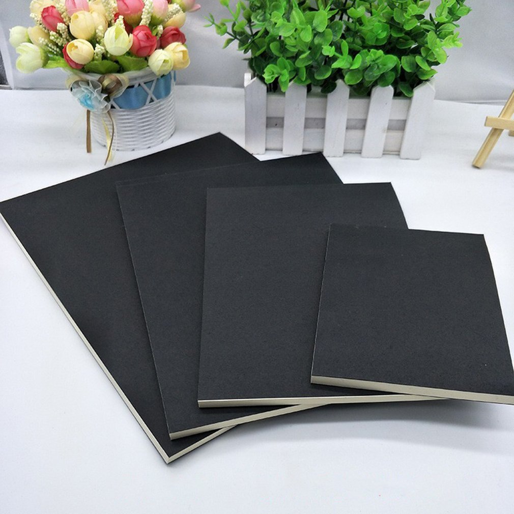 Pure Color Kraft Paper Sketchbook Schoolchildren Stationery Glue Up Draft Notebook Thick Notepad Sketchbook