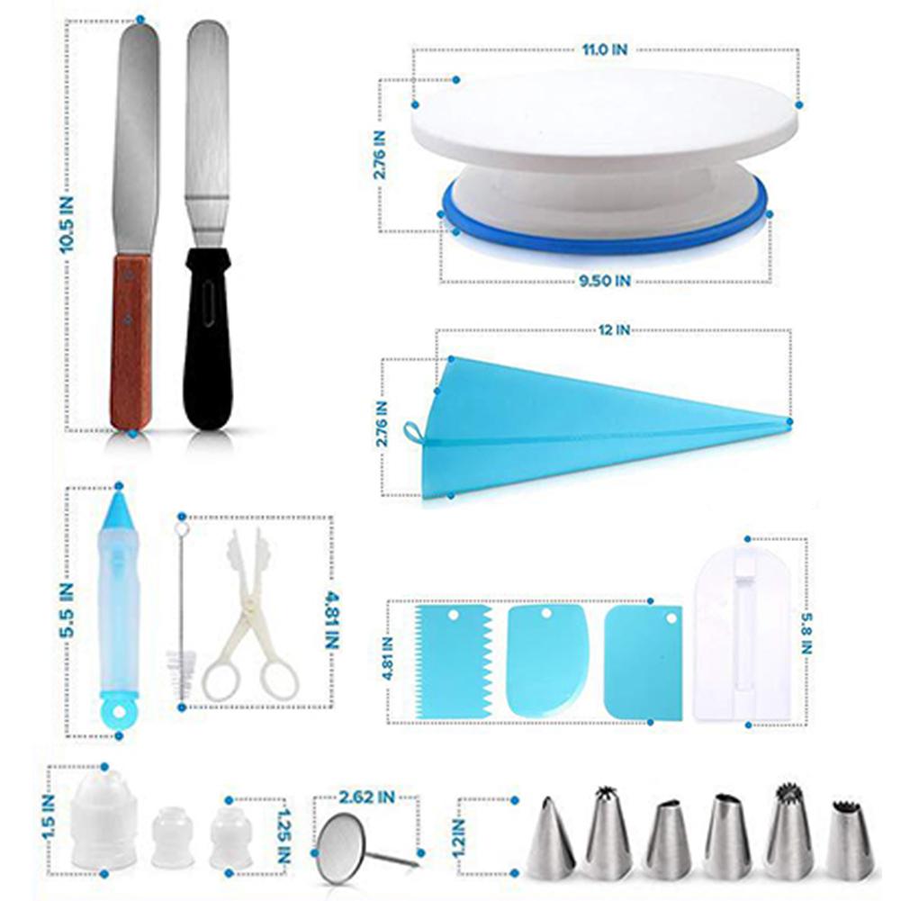 75 Pcs Cake Tool Set Turntable Pastry Tube Mounting Patterns Nozzles Cream Decorating Mouth All Kinds Of Baking Cake Supplies