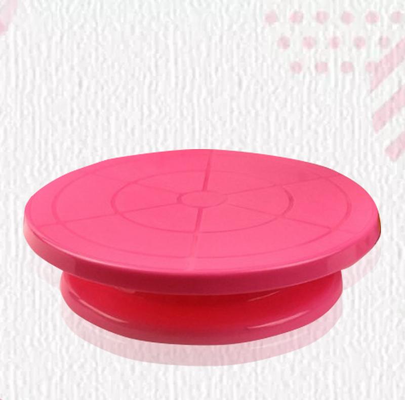Plastic Cake Turntable Rotating Cake Plastic Dough Knife Decorating 10 Inch Cream Cakes Stand Cake Decor Rotary Table