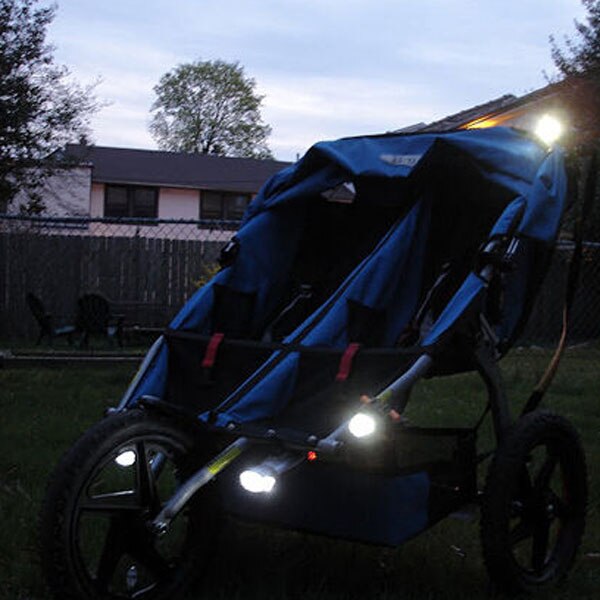 Udendørs nat barnevogn påmindelseslys forsigtig lampe led flash spædbarn vandtæt sikkerhedsadvarsel tilbehør krog blitz barnevogne