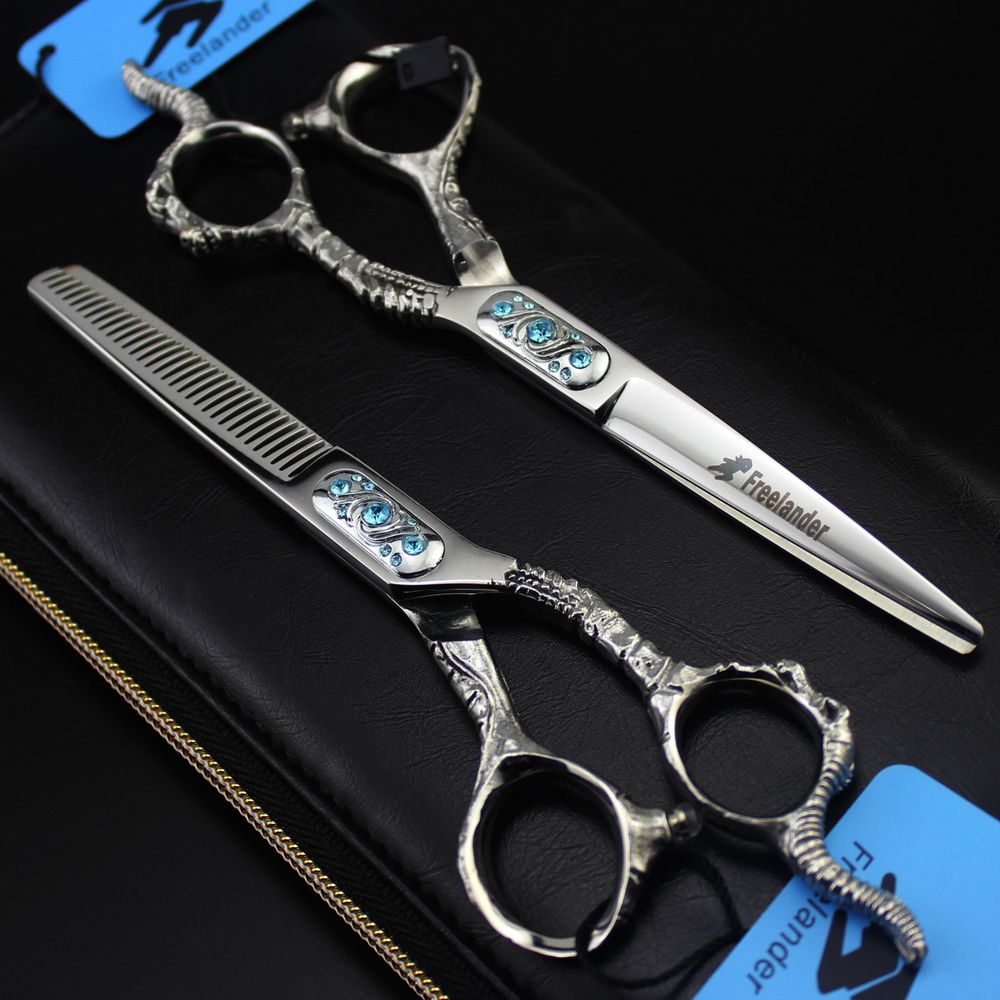 Freelander 6 inch Hair Scissors Hairdressing Scissors Barber Thinning Scissor Hairdresser Haircut Shears