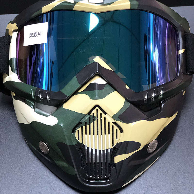 Fahrrad brille Maske Motocross Brille MTB ATV MX UV-Schutz wind dicht Anti-Fog-Schutz abnehmbar verstellbar Gafas Protectoras: green