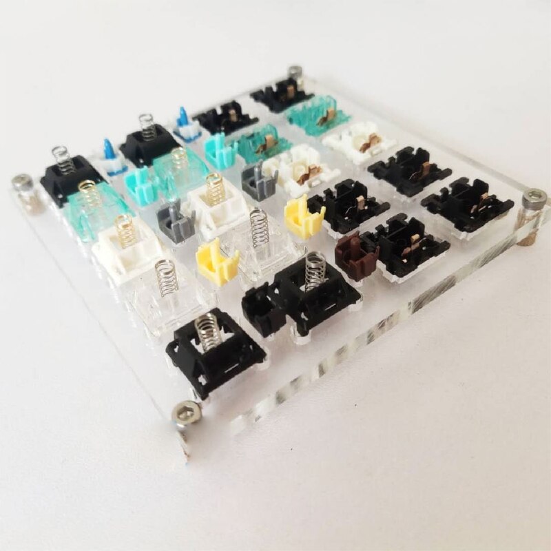 2 in 1 Board for Lubricate Switch Mechanical Keyboard Switch Tester Base DIY Tool Lube Modding Station Platform Key Caps