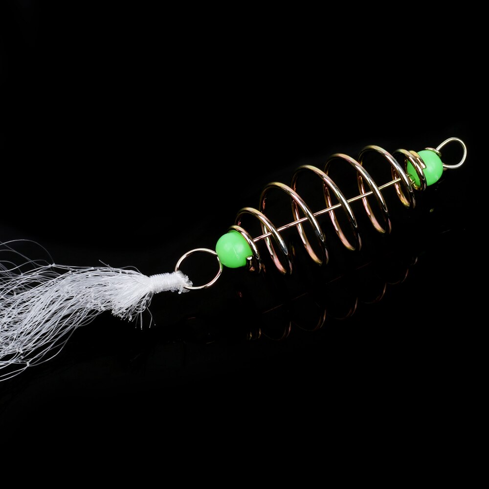 QXO-red de pesca para trampas de peces, malla luminosa con cuentas, accesorios, herramientas, de aparejos de mar de invierno, carenado de cobre fundido