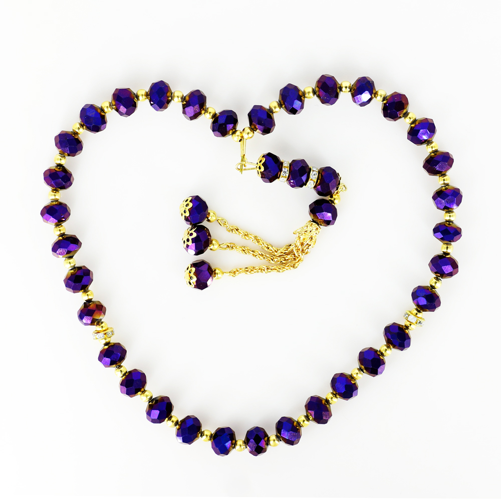 Tasbih perles de prière bracelet Islam musulman perle de prière Tasbeeh compteur Zikr chapelet perles Masbaha méditation Bracelets pour femme hommes: BLEU CIEL