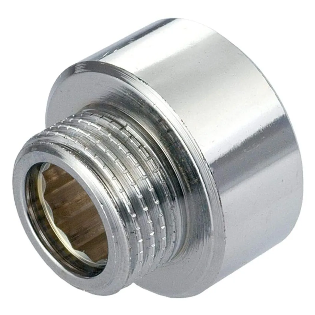 Adaptateur de Tuyau de Douche/Pommeau, Raccords en Cuivre pour Robinets de Douche, Réparation de Tuyau Chromé, 3/4 "Femelle à 1/2" Mâle: WHITE