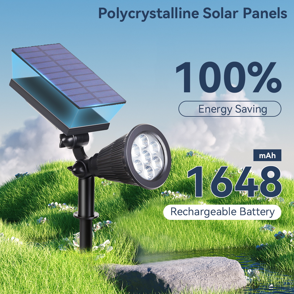 Projecteur LED solaire extérieur décor de jardin lampe de pelouse étanche paysage éclairage rue arbre spots pour cour couloir