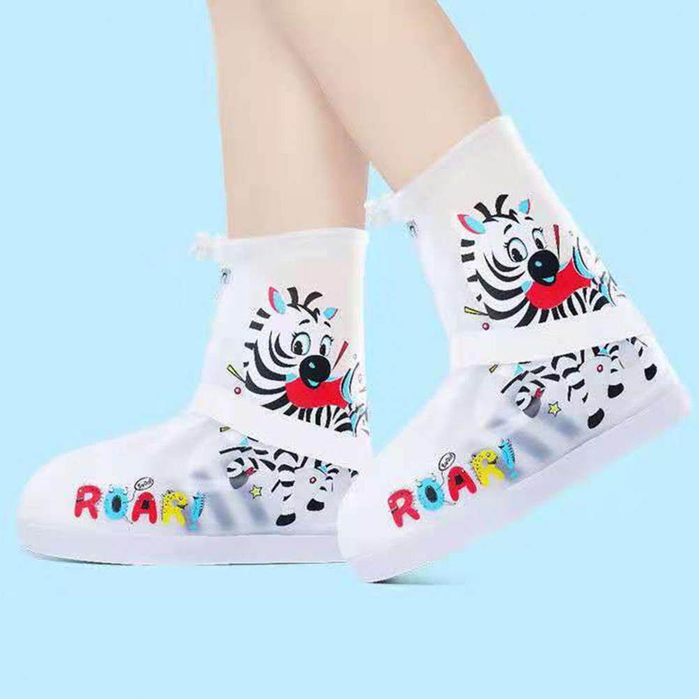 Decorative Kids Rainshoes Smooth Surface Leak-proof Unisex Kids Animal Rain Shoes Galoshes Rainshoes 1 Pair