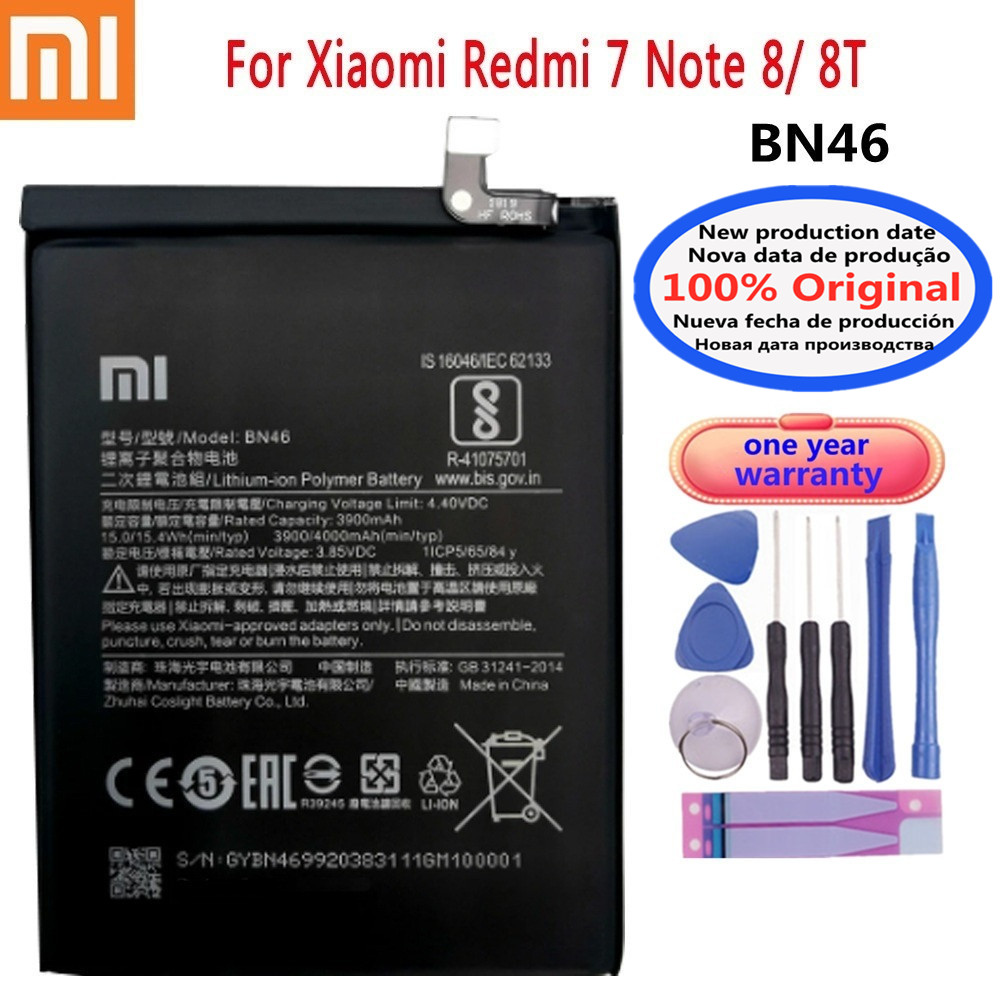 BM4J BN55 Original Battery BN53 BN54 BN46 For Xiaomi Redmi Note 9 9Pro 8 Pro 8pro 8T 9S 10 Pro 10Pro 10X 8Pro / Redmi 7 9: GRAY