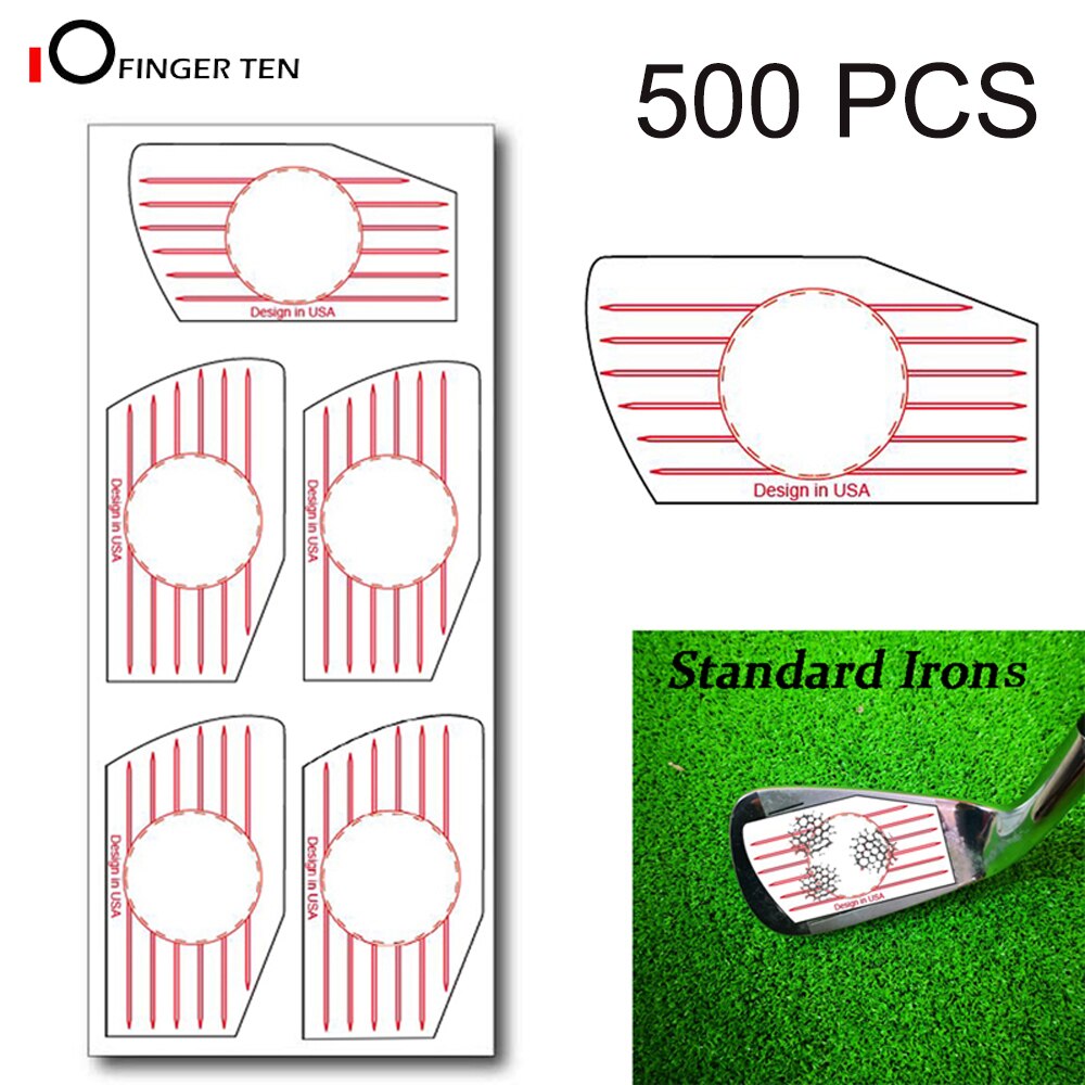 Durable Training Tool Golf Club Impact Tape Labels for Oversized Woods Ball Hitting Recorder Putter Stickers Red: 4Pack Iron