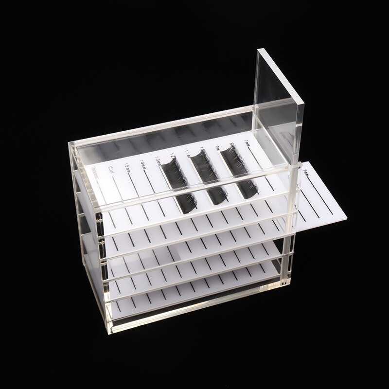GLAMLASH false eyelash extension display stand acrylic 5 Layers Pallet Lash display Holder eyelashes Storage Box container