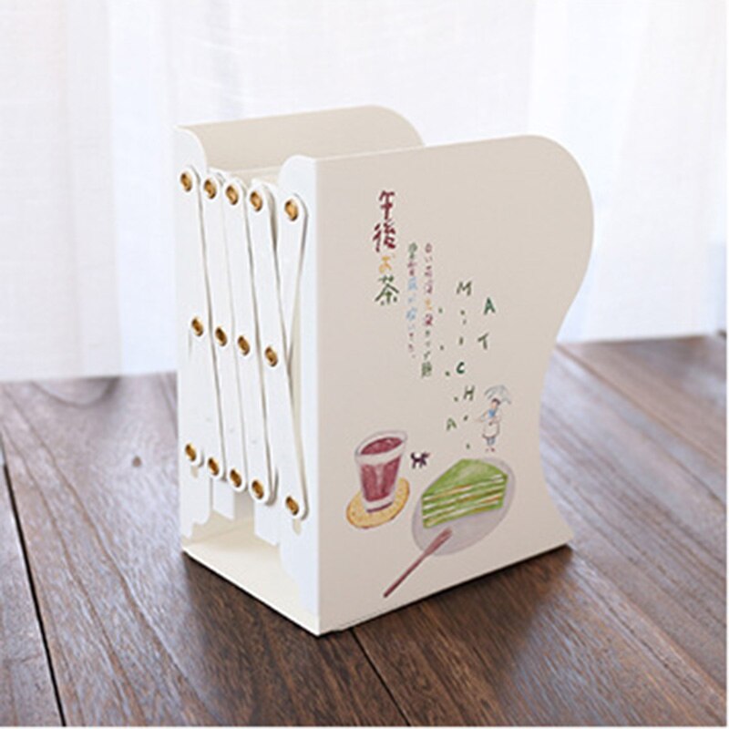 Retractable bookshelf simple desktop to organize books by students office foldable book block file box folder: sandwich