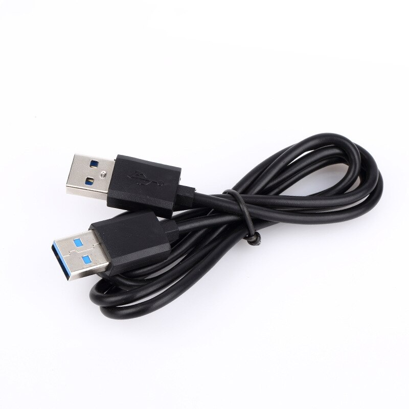 1pc Black White 1m USB 2.0 Extension Cable USB To USB Cable Data Line for Computer Hard Disk Usb Data Cable: Black