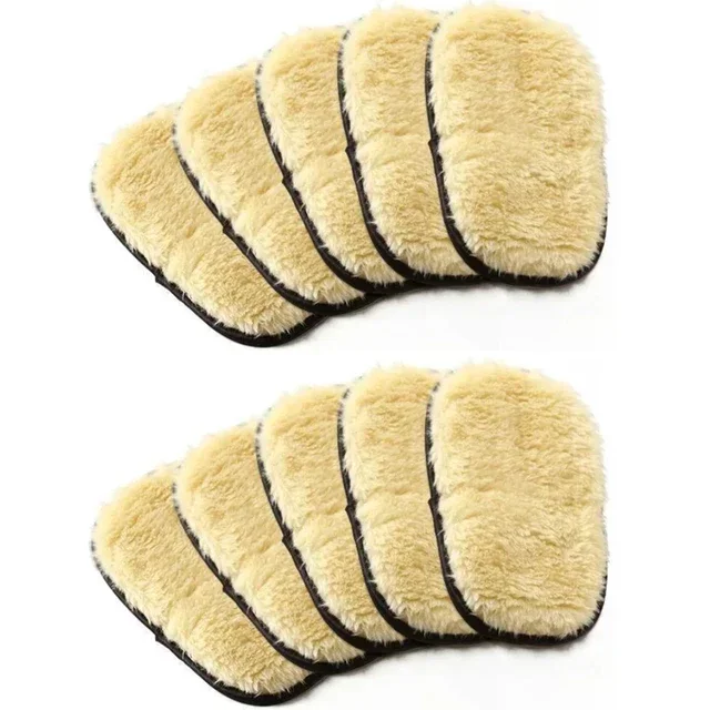 Guante de esponja para limpieza de coche, manopla de lavado para pulir el coche, guantes de microfibra para limpieza de hogares de cocina automotriz, lana, 1/10 Uds.: Naranja