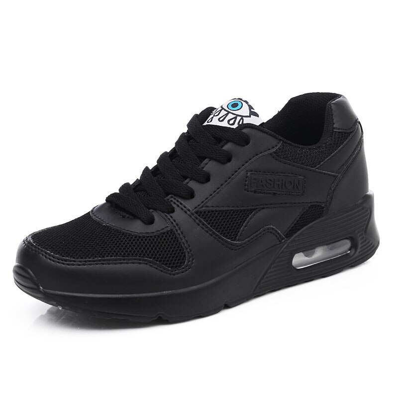 Gorąca sprzedaż Tenis Mujer 2019 marka lekkie miękkie buty sportowe damskie buty do tenisa kobiet stabilność buty do chodzenia trenerzy tanie: Black / 7