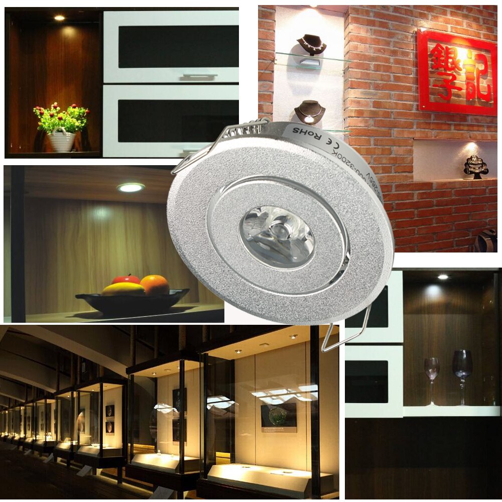 10 teile/los 1W 3W mini Led spot licht Downlight schrank lichter Loch größe 40-45mm 110-270LM mit Led-treiber Frei durch Express