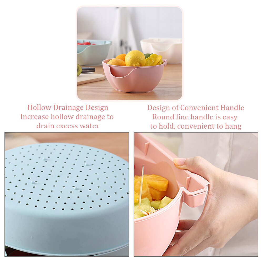 Plateau de Melon à Double couche | Bol en plastique pour collation créative plateau de Melon pour le salon, bol avec support pour téléphone