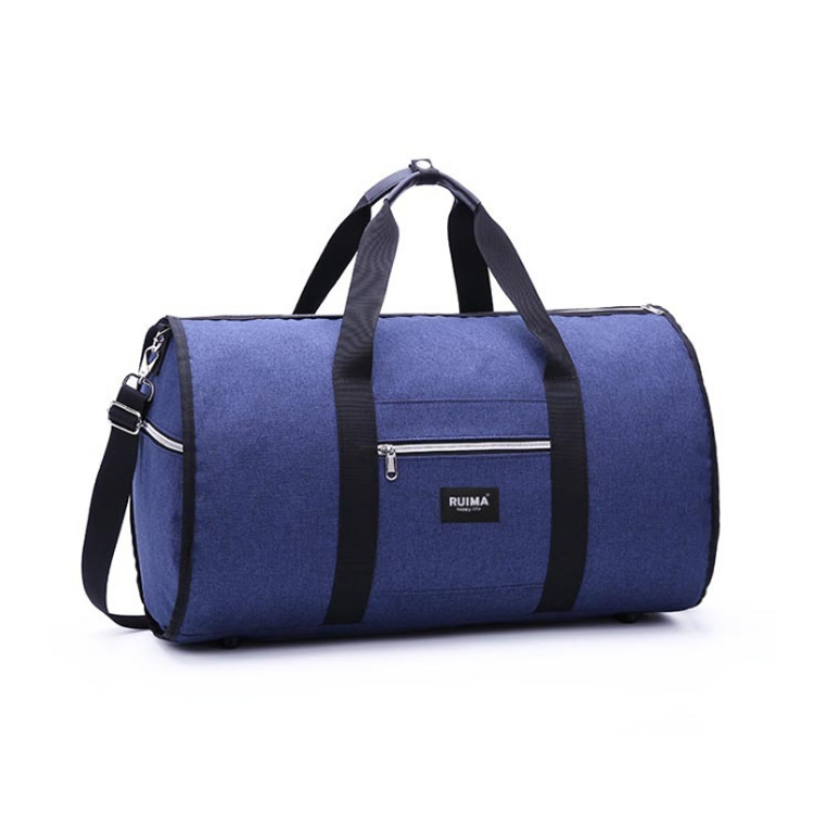 Bolsa de hombro de viaje para hombre, bolsa de viaje impermeable para hombre, bolsas de equipaje, bolsa de lona para traje grande de negocios: Blue