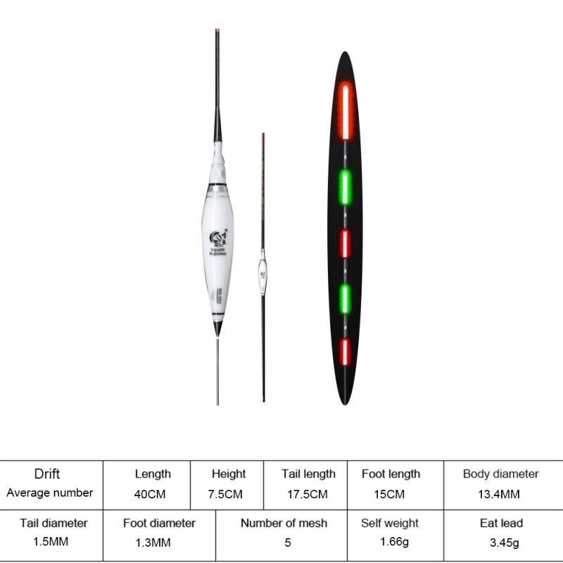 Smart Fishing Float Bite Alarm Fish Bite Bait LED Light Color Change Automatic Night Electronic Changing Buoy winter fishing: A3
