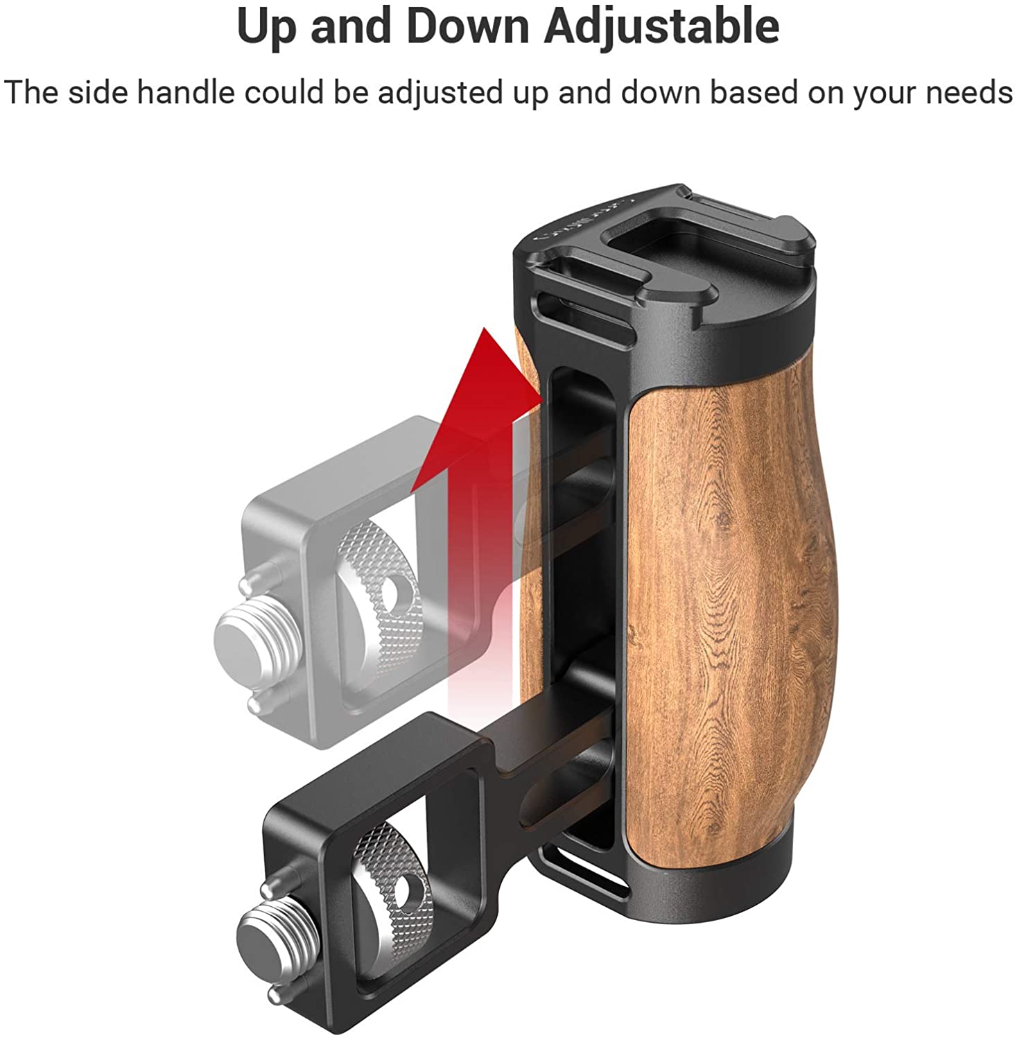 SmallRig Universal DSLR Camera Cage maniglia laterale per Sony/Canon/Nikon Camera Mini impugnatura in legno 1/4 viti scarpa fredda 2913 /2914