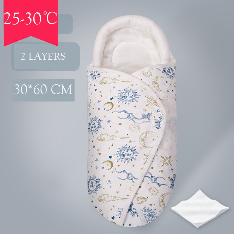 Manta envuelta con Velcro para bebé, almohada de cabeza en forma de U, protección, saco de dormir, cochecito para niño y niña: 2 Layers 11