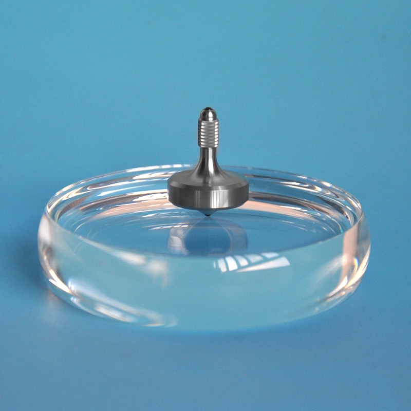 Crystal Gyro Plate Crystal Smooth Tray Double-Sided Concave Inception Space Hand Toy Gyro Display Stand K9 Base